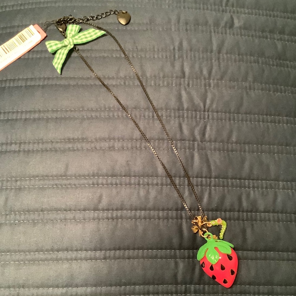 Betsey Johnson Strawberry Necklace